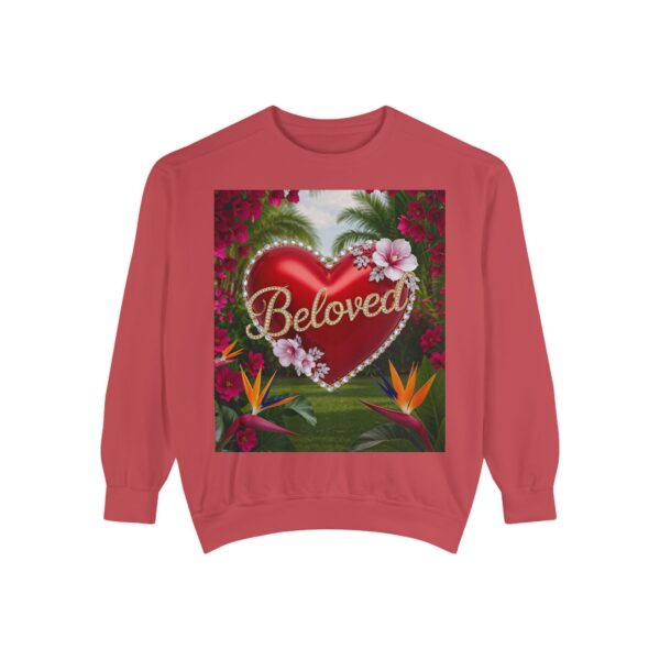 Sweatshirt Unisex Inspirational-Our "Beloved" 'Solid Red Heart' design! Christian Virtues Uplifting Faith-Based Apparel Gospel Comfort - Image 2
