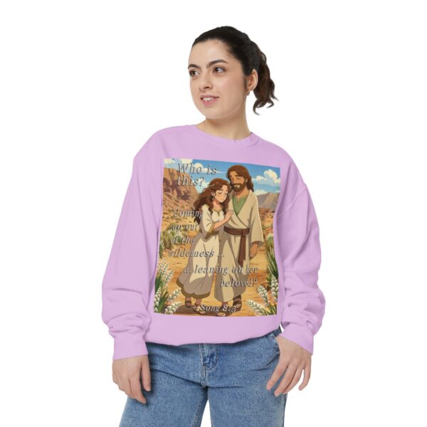 Sweatshirt Unisex Inspirational-with our "Who is this?" from Song of Solomon 8:5 design in ANIME style! Faith Apparel Gospel Fashion Jumper, Pullover - Image 39