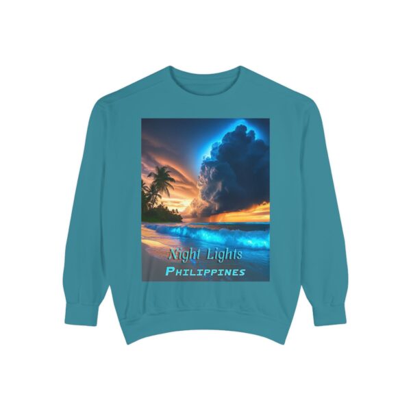 Sweatshirt Unisex Inspirational with our "Night Lights-Philippines" design! Beauty of Creation Tropical Beach Comfort, Jumper, Gift - Image 15