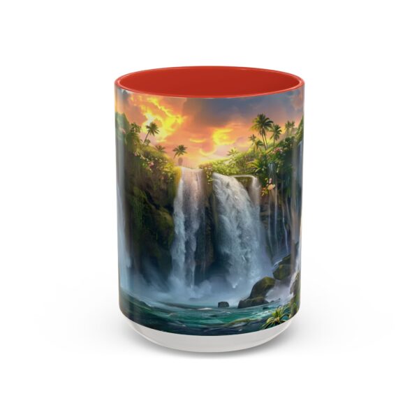 Our inspirational 'Philippine Waterfall' Ceramic Accent Coffee Mug Design is Perfect for Wedding Gifts, Inspirational Decor - Image 29