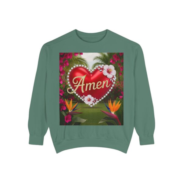 Sweatshirt Unisex Inspirational-With our beautiful "Amen" 'Solid Red Heart'- Faith Apparel, Unisex Top, Religious Gift, Comfort Wear, Church Event Style - Image 13