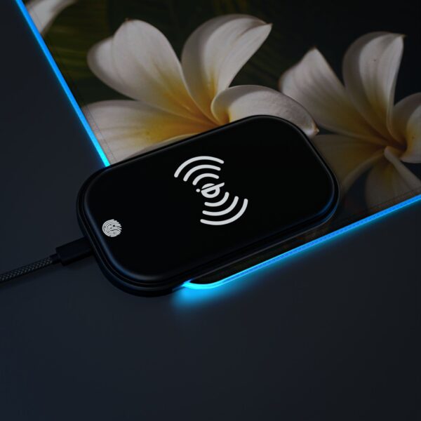 LED + Wireless Charger Gaming Mouse Pad with "Love" 'Diamond Ring Heart' Design, Gaming Desk Accessory, Tech Gift, Home Office Gamer Essentials - Image 9