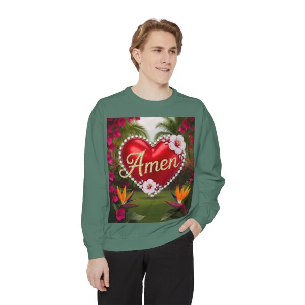 Sweatshirt Unisex Inspirational-With our beautiful "Amen" 'Solid Red Heart'- Faith Apparel, Unisex Top, Religious Gift, Comfort Wear, Church Event Style - Image 14