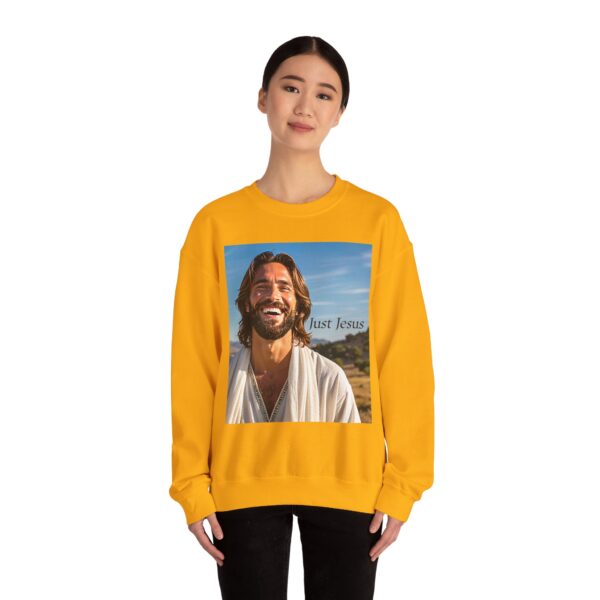 Crewneck Sweatshirt-with our inspirational "Just Jesus" Design!! Vintage Inspired Faith Apparel, Gospel Fashion Unisex Heavy - Image 14