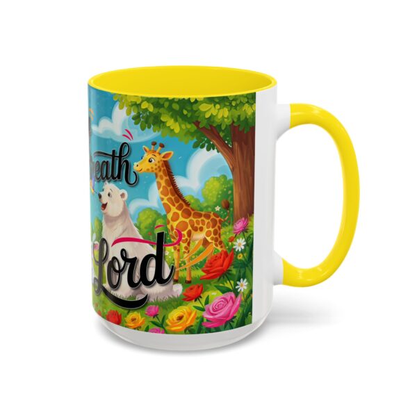 Our inspirational "Let Everything that has Breath Praise the Lord!" Ceramic Accent Coffee Mug Design is Perfect for Wedding Gifts, Inspirational Decor - Image 62