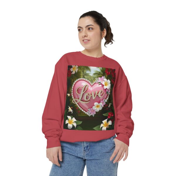 Sweatshirt Unisex with our Inspirational "Love" 'Solid Pink Heart' Design! Faith Apparel Gospel Fashion Jumper, Pullover - Image 7