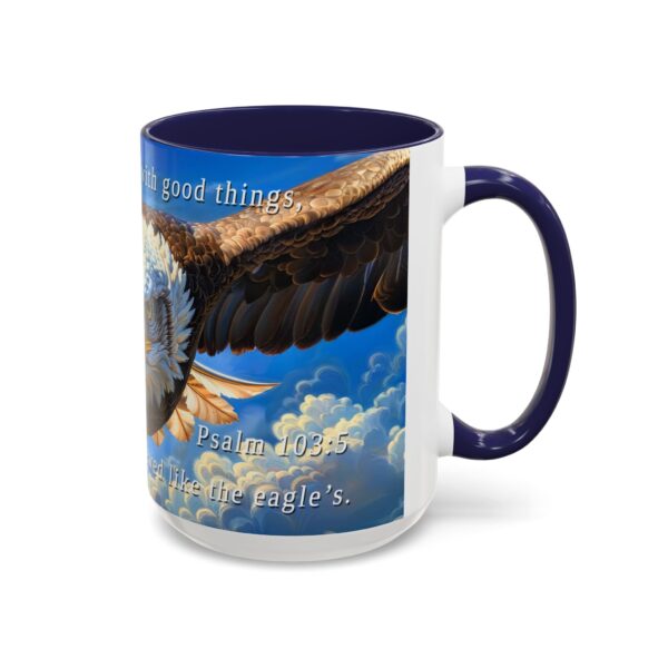 Our inspirational 'Soaring Eagle' and Psalm 103:5 'your youth is renewed like the eagles' design Ceramic Accent Coffee Mug Design is Perfect for Wedding Gifts, Inspirational Decor - Image 22
