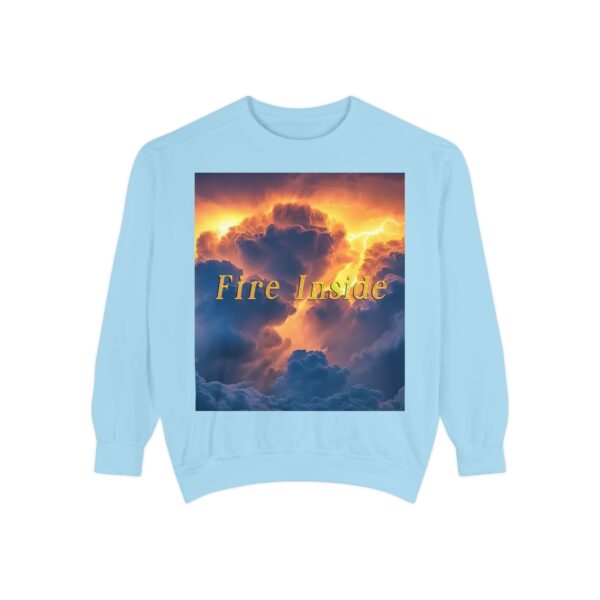 Sweatshirt Unisex Inspirational with our 'Storm Light' "Fire Inside" design! Beauty of Creation Tropical Storm, Jumper, Gift Nature Lovers - Image 20