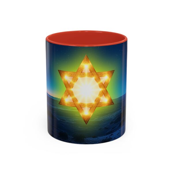 Our inspirational 'Star of David over Israel' Ceramic Accent Coffee Mug Design is Perfect for Wedding Gifts, Inspirational Decor - Image 13