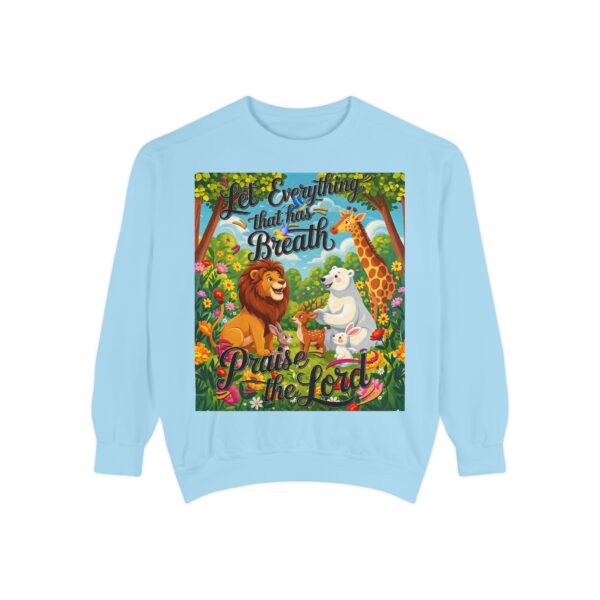 Sweatshirt Unisex with our inspirational "Let Everything that has Breath Praise the Lord!" Design! Faith Apparel Gospel Fashion Jumper, Pullover - Image 28