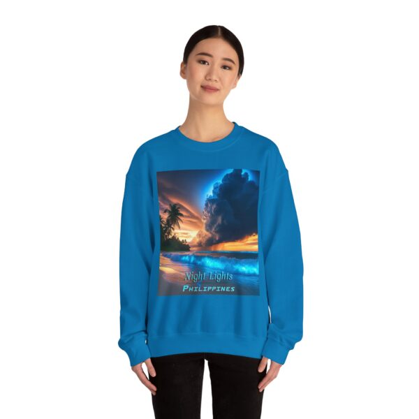 Crewneck Sweatshirt with our "Night Lights-Philippines" design! Tropical Beach Beauty of Creation Inspirational Sweatshirt Unisex - Image 25