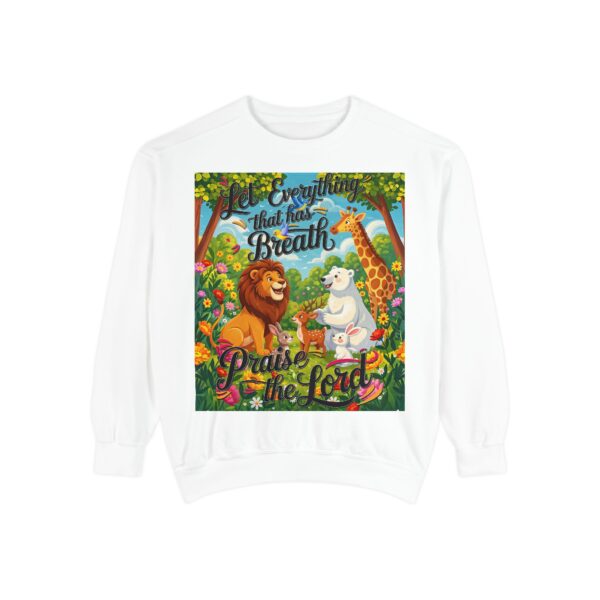 Sweatshirt Unisex with our inspirational "Let Everything that has Breath Praise the Lord!" Design! Faith Apparel Gospel Fashion Jumper, Pullover - Image 11