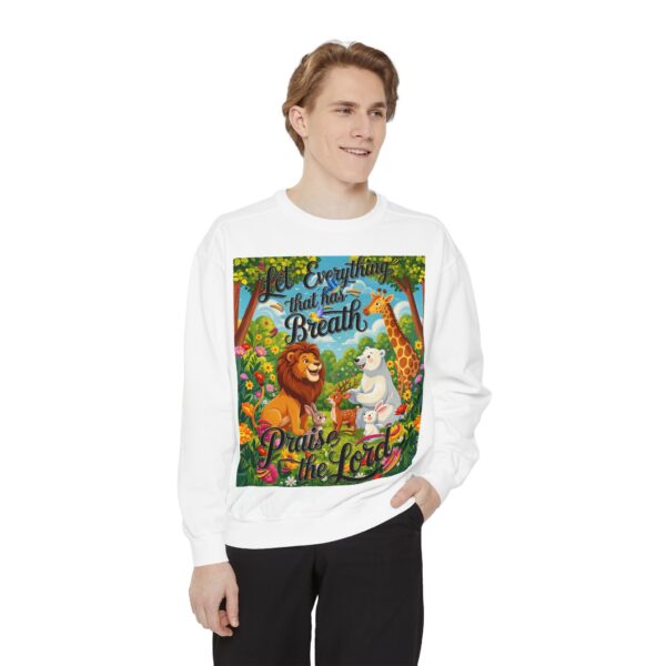Sweatshirt Unisex with our inspirational "Let Everything that has Breath Praise the Lord!" Design! Faith Apparel Gospel Fashion Jumper, Pullover - Image 12