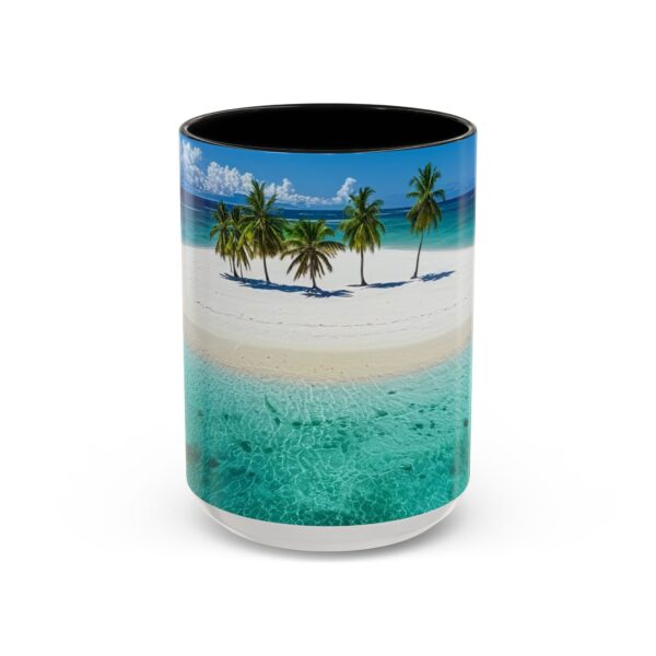 Our inspirational "Five Palm Island" Ceramic Accent Coffee Mug Design is Perfect for Wedding Gifts, Inspirational Decor - Image 17