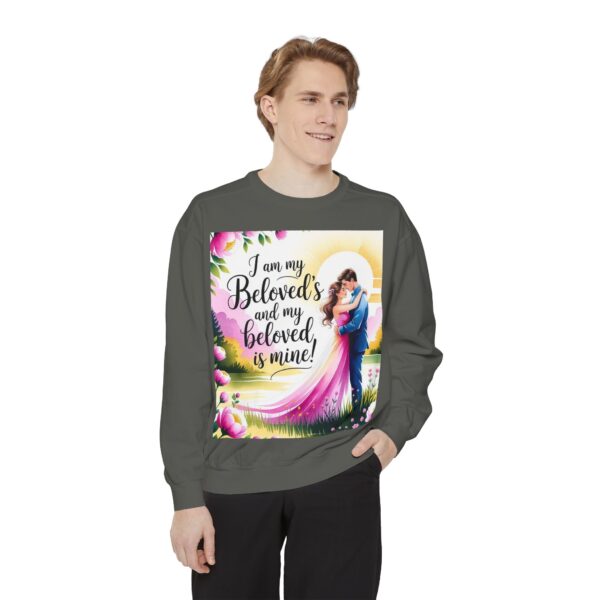 Sweatshirt Unisex with our inspirational "I am my Beloved's" from Song of Solomon design! Faith Apparel Gospel Fashion Jumper, Pullover - Image 19
