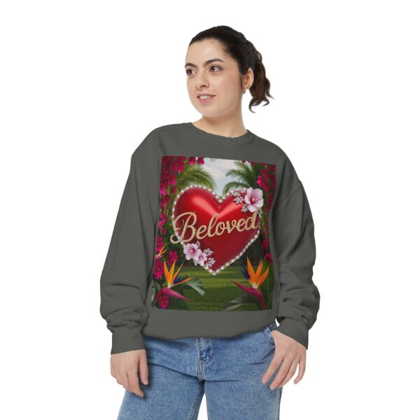Sweatshirt Unisex Inspirational-Our "Beloved" 'Solid Red Heart' design! Christian Virtues Uplifting Faith-Based Apparel Gospel Comfort - Image 12