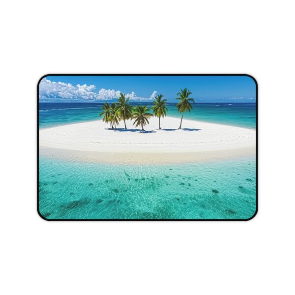 Inspirational Desk Mat 'Five Palm Island' - Mouse Pad, Office Decor Desk Accessory, Gaming Pad, Computer Mat, Non-Slip