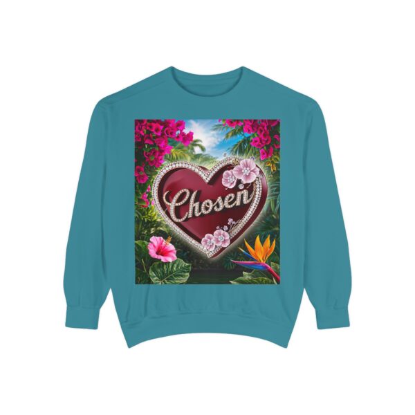 Sweatshirt Unisex Inspirational-with our "Chosen" 'Solid Red Heart' Design! Christian Uplifting Faith-Based Apparel Gospel Philippians 4:8 - Image 15
