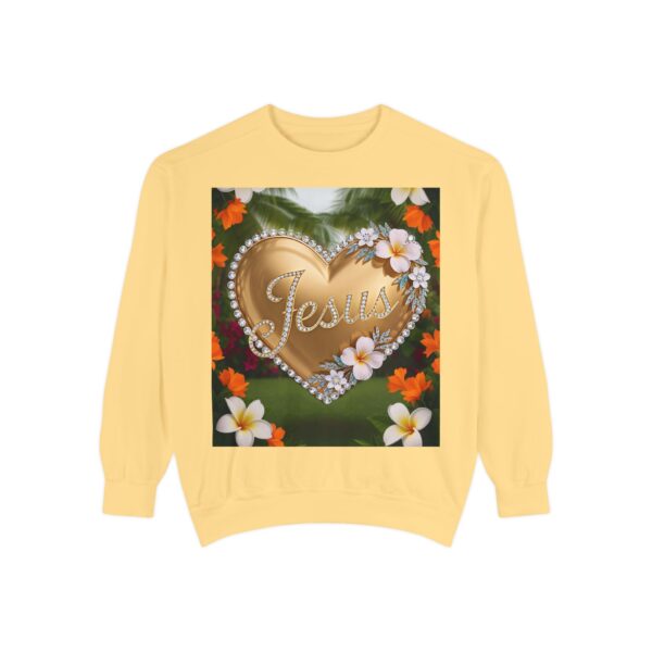 Sweatshirt Unisex with our Inspirational "Jesus" 'Diamond Ring-Solid Gold Heart' Design! Faith Apparel Gospel Fashion - Image 18