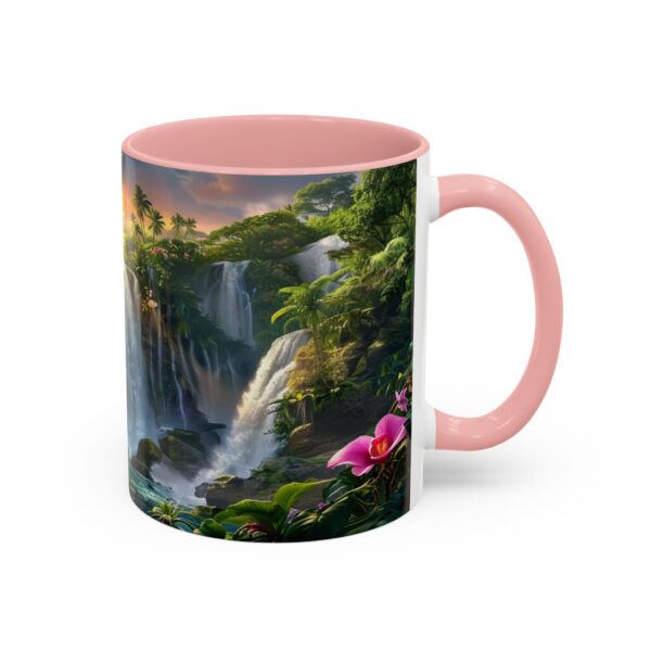 Our inspirational 'Philippine Waterfall' Ceramic Accent Coffee Mug Design is Perfect for Wedding Gifts, Inspirational Decor - Image 10