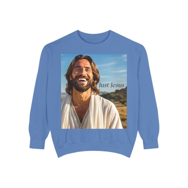 Sweatshirt Unisex with our inspirational  "Just Jesus" Design!! Faith Apparel Gospel Fashion Jumper, Pullover - Image 30