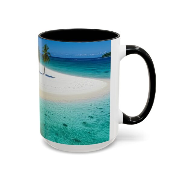 Our inspirational "Five Palm Island" Ceramic Accent Coffee Mug Design is Perfect for Wedding Gifts, Inspirational Decor - Image 18