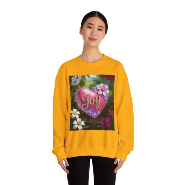 Crewneck Sweatshirt-with our inspirational "Joy" 'Solid Pink Heart' Design!! Vintage Inspired Faith Apparel, Gospel Fashion Unisex Heavy - Image 14