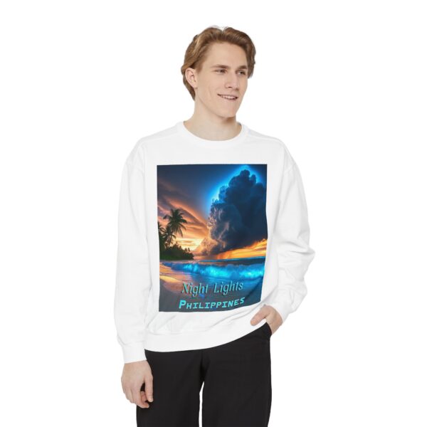 Sweatshirt Unisex Inspirational with our "Night Lights-Philippines" design! Beauty of Creation Tropical Beach Comfort, Jumper, Gift - Image 4