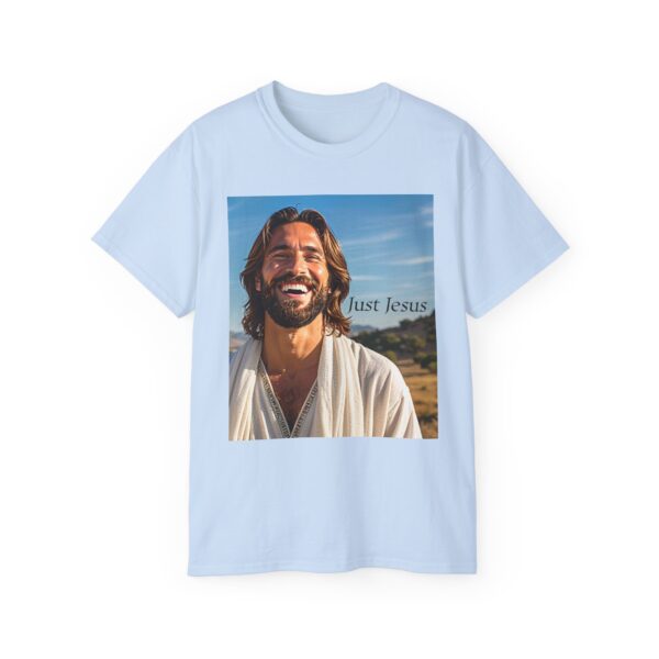 Our inspirational "Just Jesus" Design!! on a Christian Unisex Cotton T-Shirt, Faith Spiritual Apparel, Love Gift - Image 17