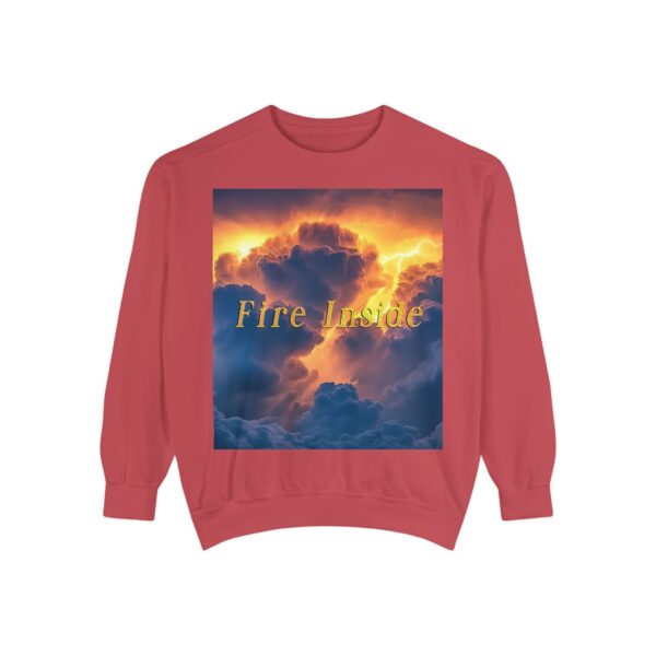 Sweatshirt Unisex Inspirational with our 'Storm Light' "Fire Inside" design! Beauty of Creation Tropical Storm, Jumper, Gift Nature Lovers - Image 33
