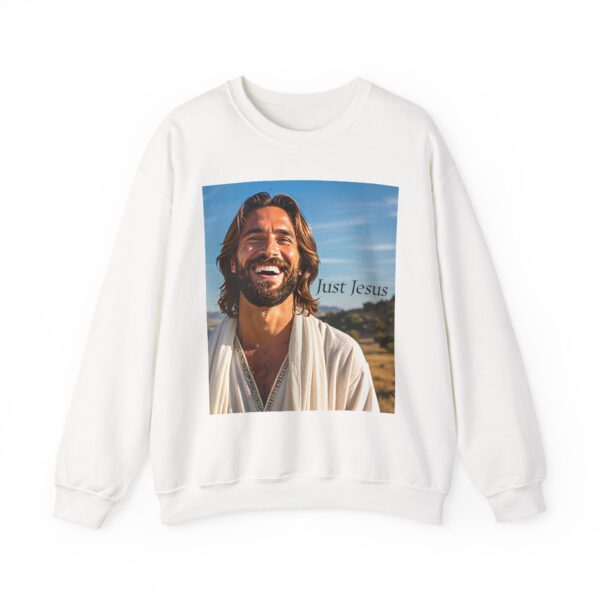 Crewneck Sweatshirt-with our inspirational "Just Jesus" Design!! Vintage Inspired Faith Apparel, Gospel Fashion Unisex Heavy - Image 4