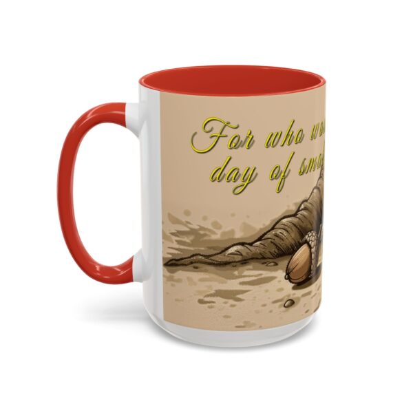 Our inspirational  'Day of Small Beginnings' from Zech 4:10 Ceramic Accent Coffee Mug Design is Perfect for Wedding Gifts, Inspirational Decor - Image 31