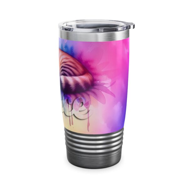 Our inspirational "Peace" 'Colorful sleeping cat' Design Tumbler | 20oz Inspirational Travel Mug, Motivational Drinkware, Perfect for Gifting - Image 10