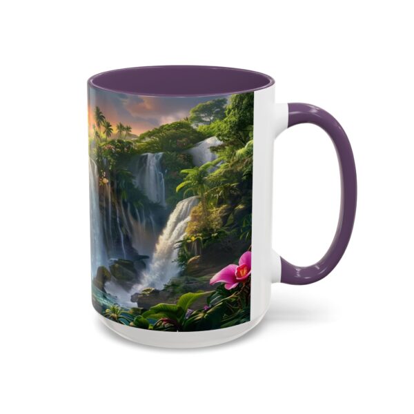 Our inspirational 'Philippine Waterfall' Ceramic Accent Coffee Mug Design is Perfect for Wedding Gifts, Inspirational Decor - Image 58