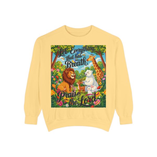 Sweatshirt Unisex with our inspirational "Let Everything that has Breath Praise the Lord!" Design! Faith Apparel Gospel Fashion Jumper, Pullover - Image 15