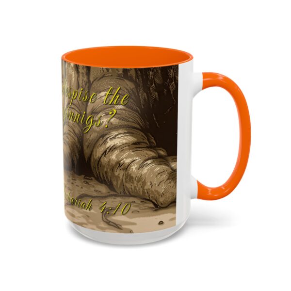 Our inspirational  'Day of Small Beginnings' from Zech 4:10 Ceramic Accent Coffee Mug Design is Perfect for Wedding Gifts, Inspirational Decor - Image 54