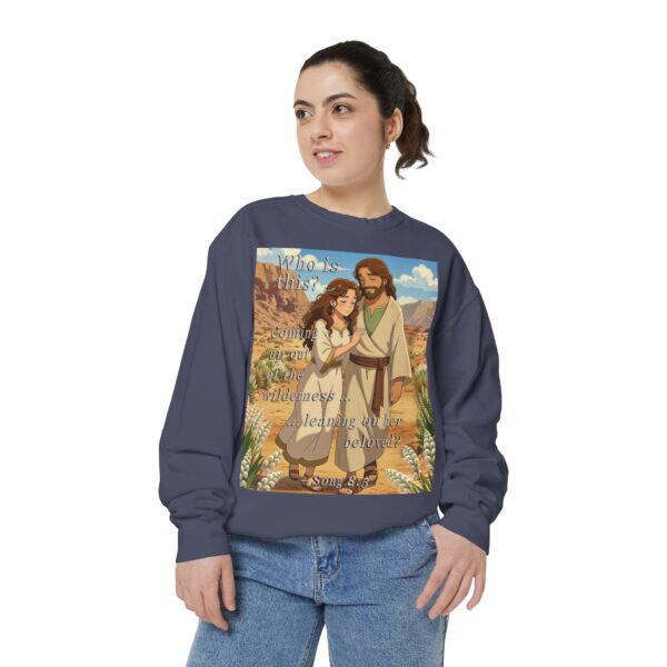 Sweatshirt Unisex Inspirational-with our "Who is this?" from Song of Solomon 8:5 design in ANIME style! Faith Apparel Gospel Fashion Jumper, Pullover - Image 34