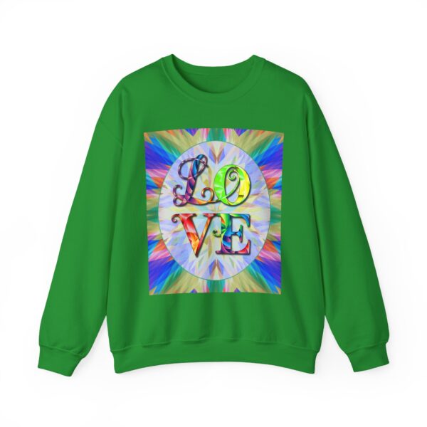 Crewneck Sweatshirt-with our inspirational "Love" 'kaleidoscope' Design!! Vintage Inspired Faith Apparel, Gospel Fashion Unisex Heavy - Image 15