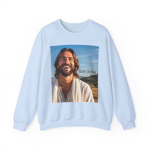 Crewneck Sweatshirt-with our inspirational "Just Jesus" Design!! Vintage Inspired Faith Apparel, Gospel Fashion Unisex Heavy - Image 6