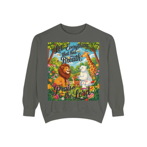 Sweatshirt Unisex with our inspirational "Let Everything that has Breath Praise the Lord!" Design! Faith Apparel Gospel Fashion Jumper, Pullover - Image 17