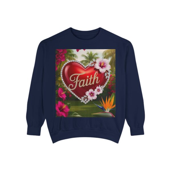 Sweatshirt Unisex Inspirational-With our "FAITH" 'Solid Red Heart' design! Beauty of Creation Tropical Beach Comfort, Jumper, Gift - Image 25