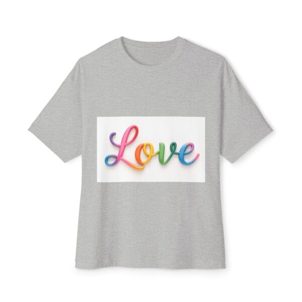Our "Love" design on a Unisex Tee, Inspirational Oversized Box Tshirt, Religious Graphic Top, Travel Bible Verse Apparel - Image 29