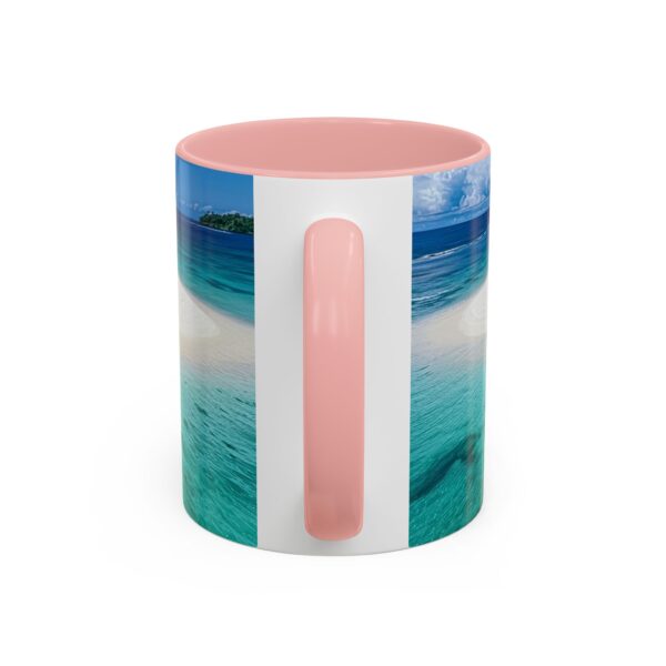 Our inspirational "Five Palm Island" Ceramic Accent Coffee Mug Design is Perfect for Wedding Gifts, Inspirational Decor - Image 12