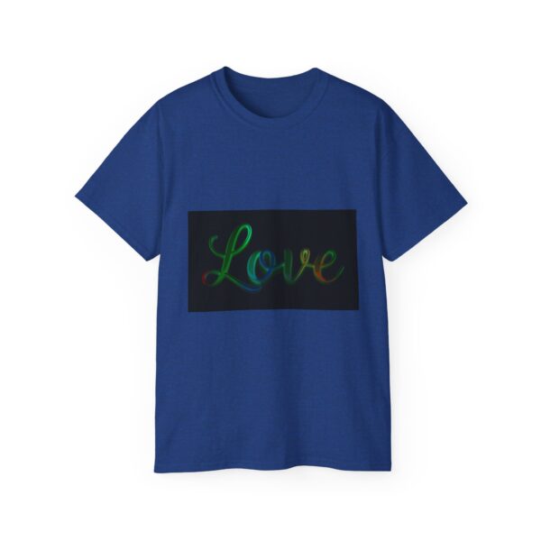 Our inspirational "Love" 'light in darkness' Design!! on a Christian Unisex Cotton T-Shirt, Faith Spiritual Apparel, Love Gift - Image 21