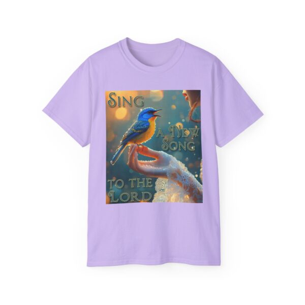 Our 'Song Bird' "Sing a New Song" Inspirational Christian Unisex Cotton T-Shirt, Faith Spiritual Apparel, Gift for Christians - Image 24