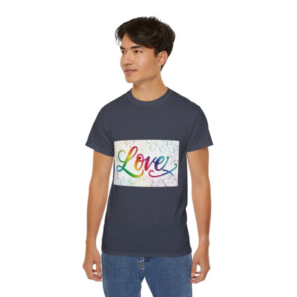 Our inspirational "Love" 'spirals' Design!! on a Christian Unisex Cotton T-Shirt, Faith Spiritual Apparel, Love Gift - Image 24