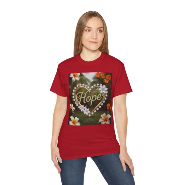 Our "Hope" Inspirational 'Diamond Ring Heart' Design Vintage Christian Faith Apparel Unisex Cotton T-Shirt, Thoughtful Quote, Philippians 4:8 - Image 30