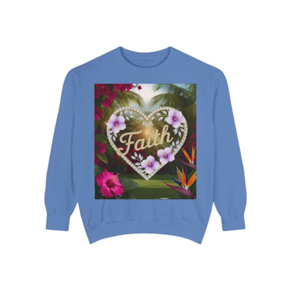 Sweatshirt Unisex Inspirational "Faith" 'Diamond Ring Heart' Christian Virtues Uplifting Faith-Based Apparel Gospel Encouragement Comfort - Image 2