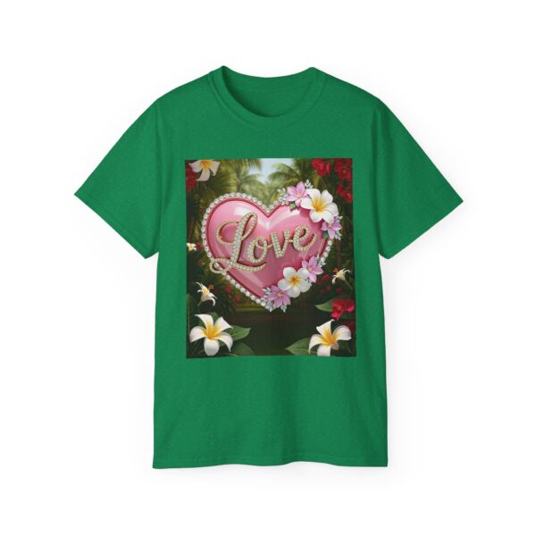 Our inspirational "Love" 'Solid Pink Heart' Design! on a Christian Unisex Cotton T-Shirt, Faith Spiritual Apparel, Love Gift - Image 17