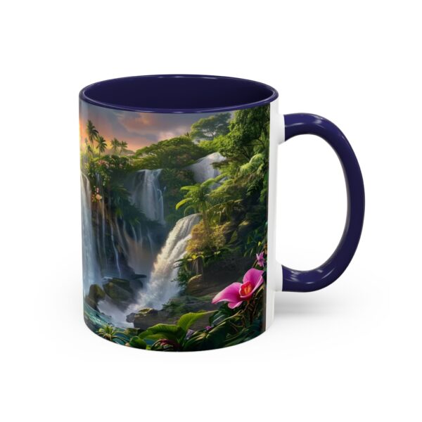 Our inspirational 'Philippine Waterfall' Ceramic Accent Coffee Mug Design is Perfect for Wedding Gifts, Inspirational Decor - Image 6